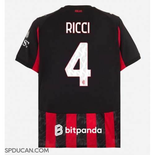 Muški Nogometni Dres AC Milan Samuele Ricci #4 Domaci 2025-26 Kratak Rukav